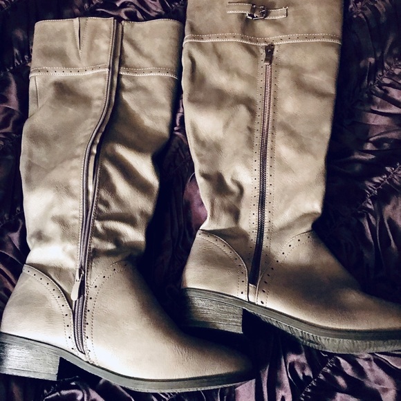 Dream Pairs Winter Riding Boots, Wide-Calf - Picture 3 of 8